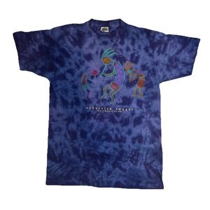 Vintage 1994 Tultex Petrified Forest Purple Tie Dye T-shirt Preshrunk Mens Large